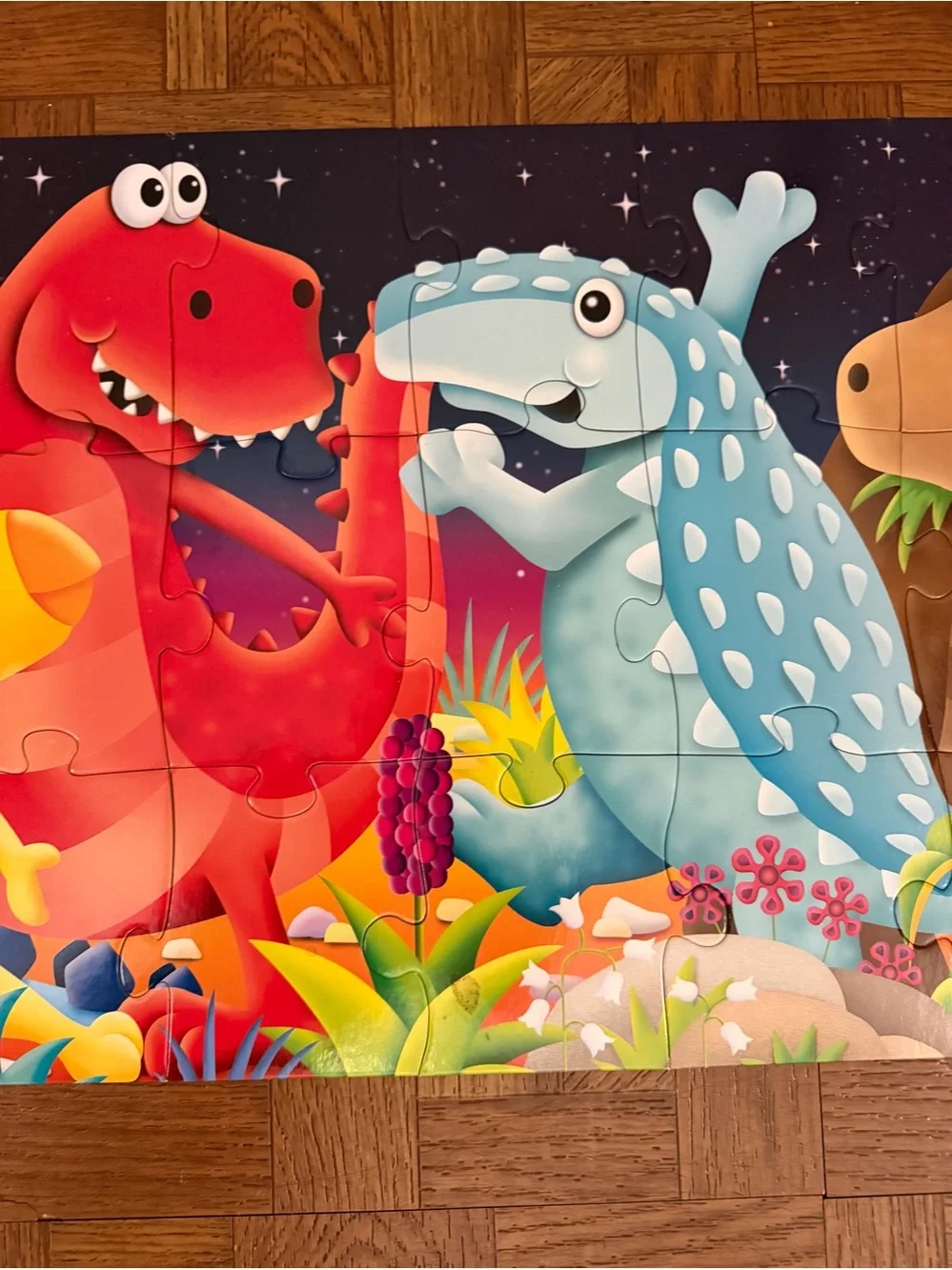 Color Dancing Dinos 5 Feet Long Puzzle - Multicolor 50+ Pieces 3-6 Years